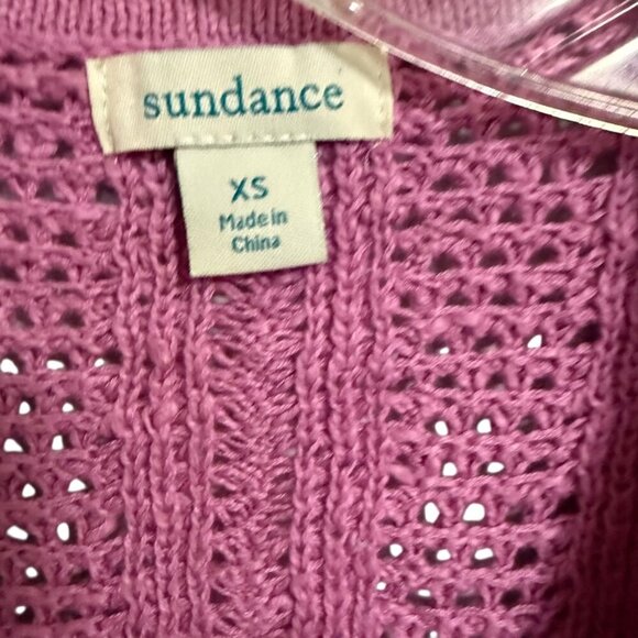 Sundance Lilac‎ Crochet Cardigan Sweater SZ XS Twee Summer - Picture 4 of 9